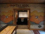 Interior view looking into home theater